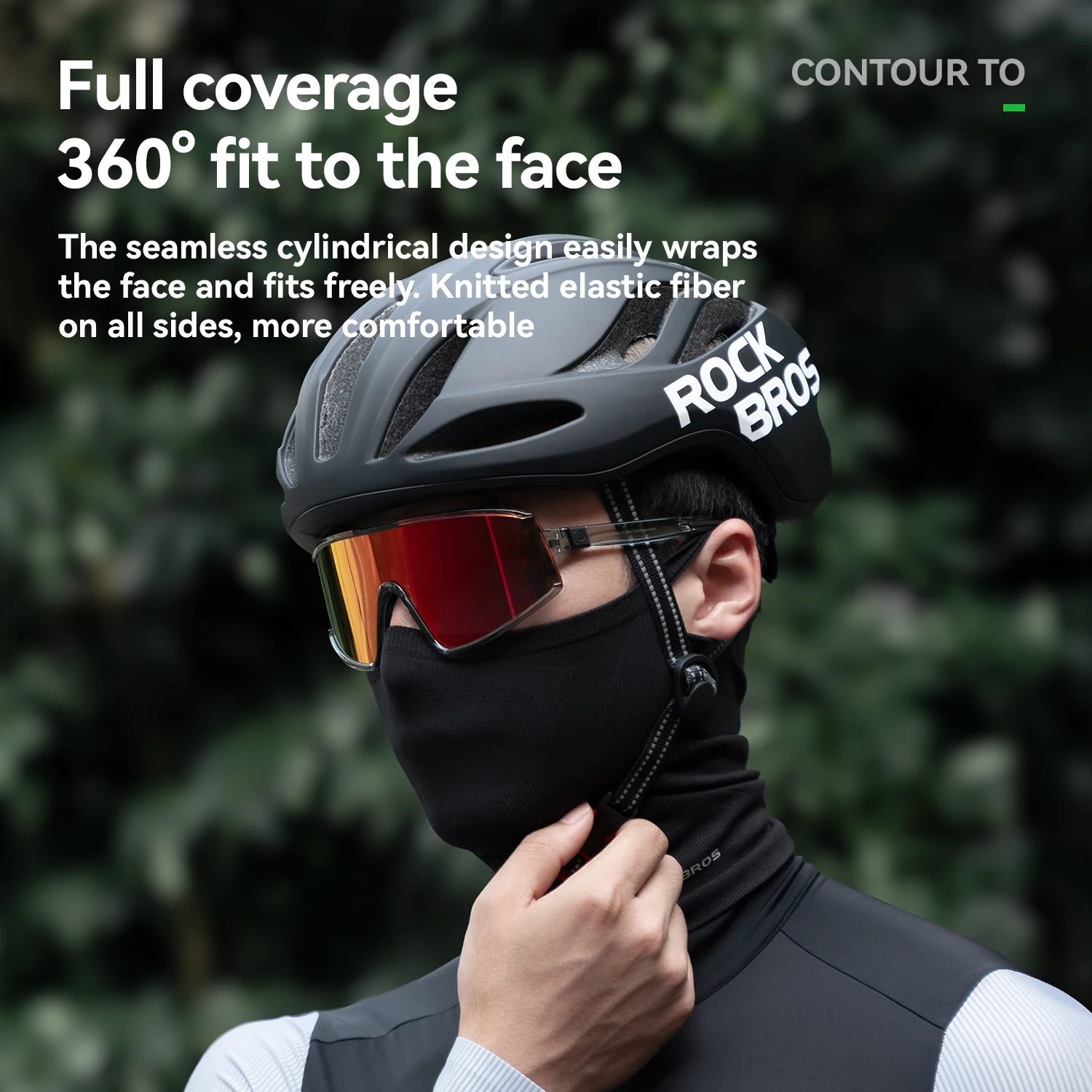 ROCKBROS Cycling Face Mask Lightweight High Elastic Breathable Scarf Sunscreen Mask Face Cover Outdoor Sports Cycling Head Wear