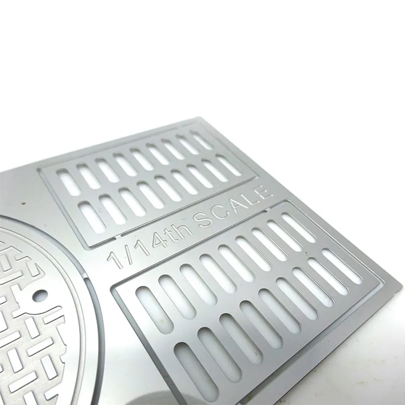 Dige Model 1/14 Or 1/16 Scale Model Scene Manhole Cover And Drain Outlet Etched Metal Parts 225 Rc Accessories