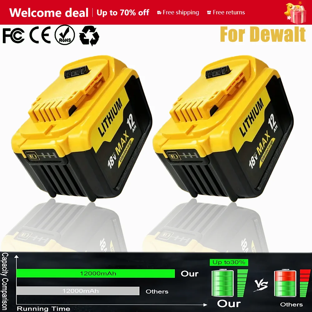 

Original-For DEWALT battery 20V, 9AH, rechargeable lithium-ion battery, DCB115, DCB118, fast charging, For DEWALT tool battery,