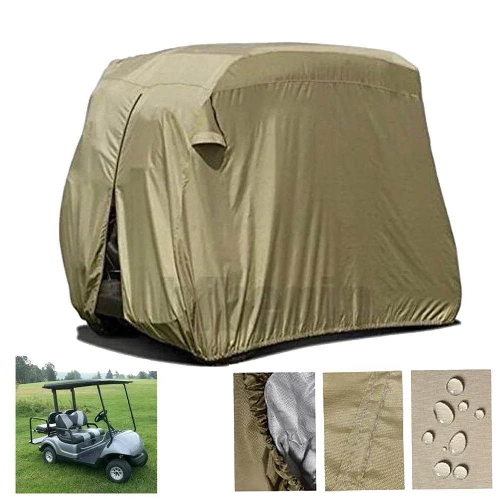 Waterproof Golf Cart Rain Cover 210D Polyester 2/4 Passenger Golf Cart Cover For EZGO Club Car Protection Cover Golf Accessoies