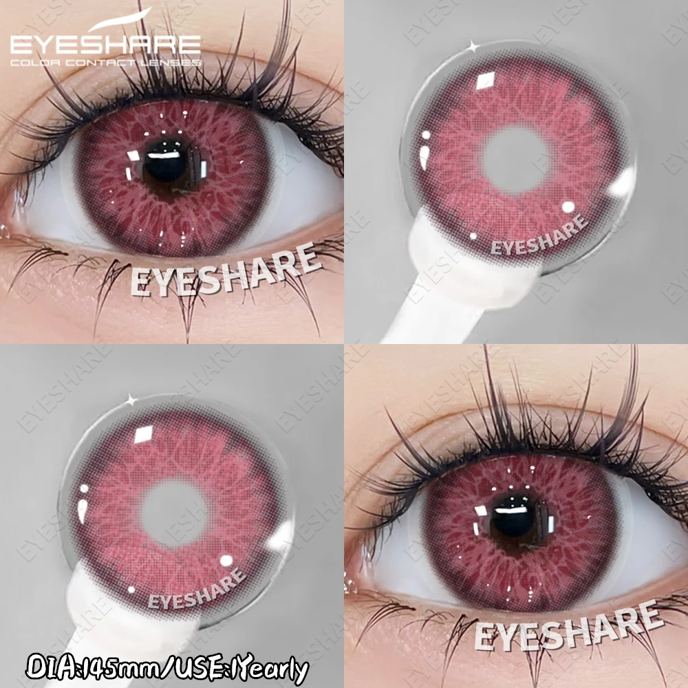 EYESHARE 1 Paar Farbe Cosplay Rosa Kontaktlinsen Rote Linsen Lila Augen Kontakt Halloween Schönheit Make-Up Linsen Anime Zubehör