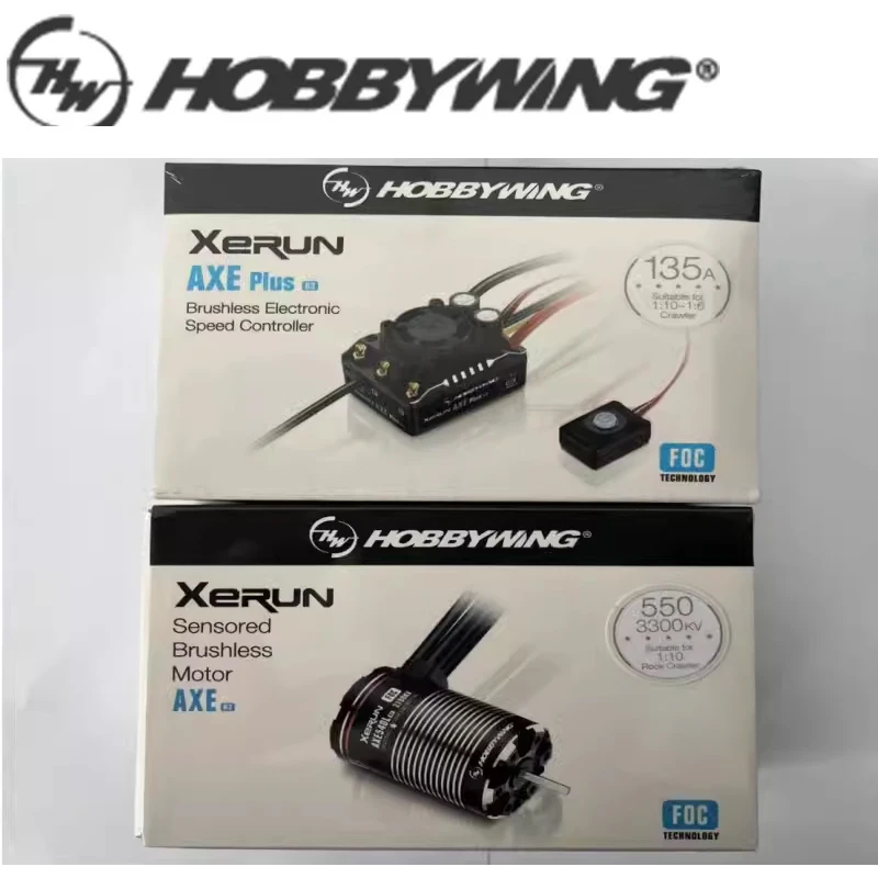 Hobbywing XERUN AXE PLUS R3 135A ESC con 550 3300KV R2 motore Brushless Sensored Combo per 1/10 RC Electric Model Car Crawler