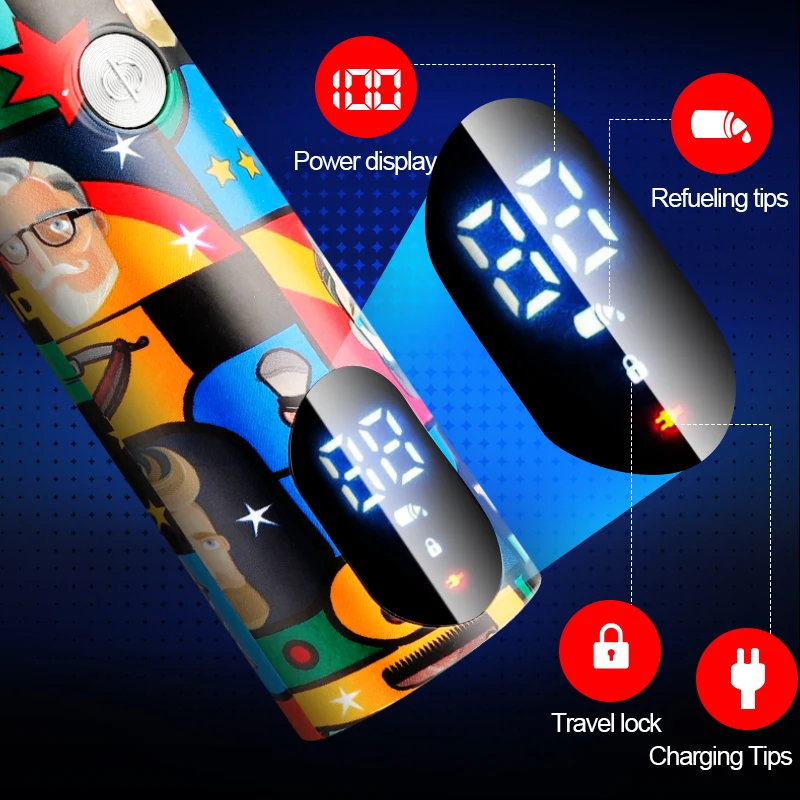 레스욱시 969 프로페셔널 헤어 클리퍼 세트 T 블레이드 헤어 트리머 전기 면도기 남성용 수염 헤어 마무리 트리머