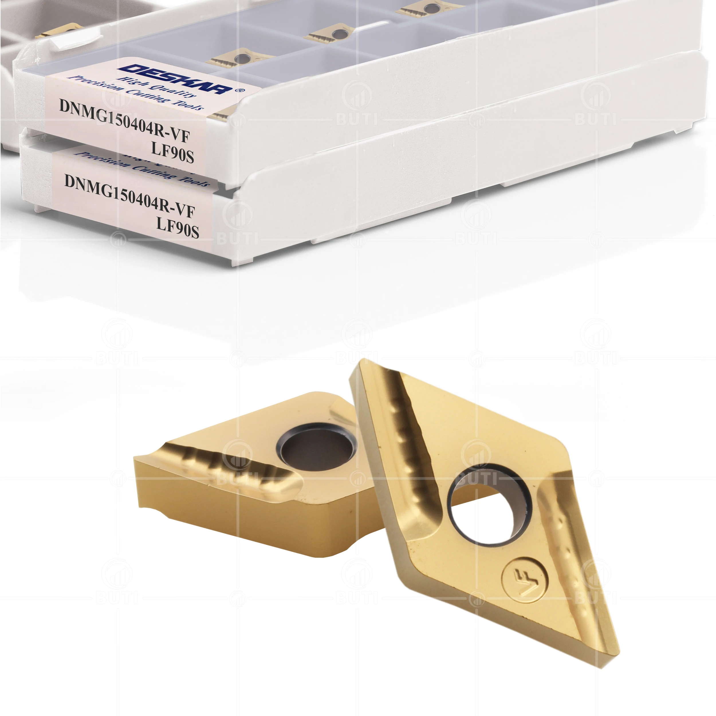 Imagem -03 - Deskar-cnc Lathe Cutter Ceramic Turning Tool Lâminas de Carboneto Externas Ferramenta de Corte Alta Qualidade 100 Original Dnmg150404r-vf Lf90s
