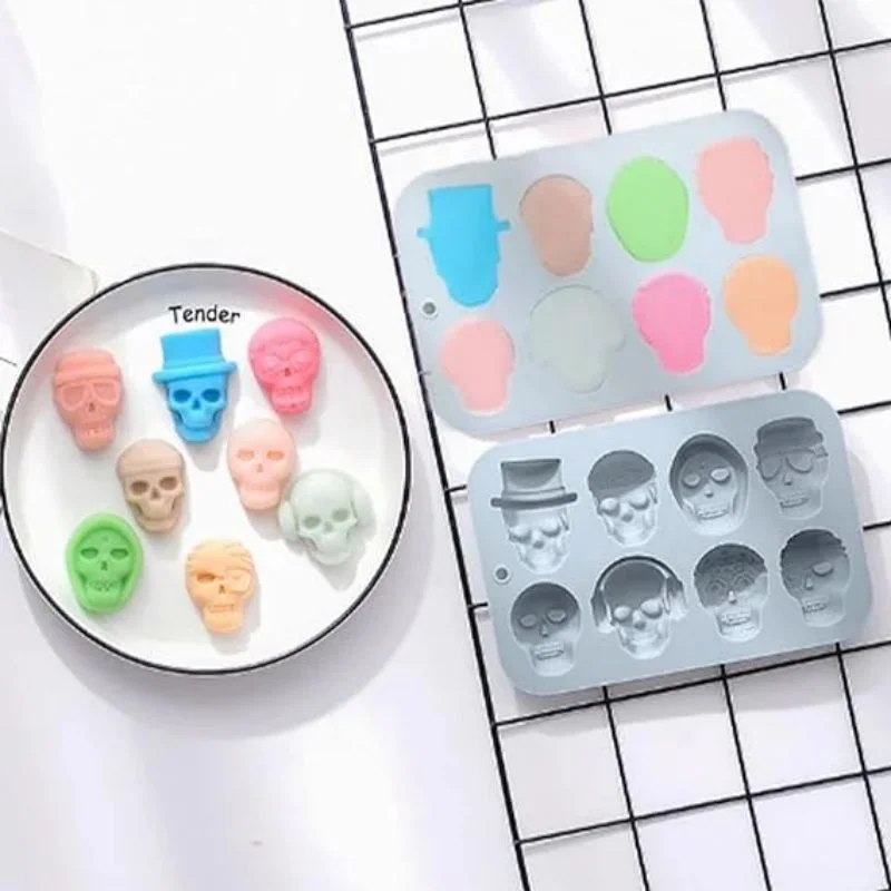 

Chocolate Moulds Silicone Skull Silicone Moulds Mixed Skull Chocolate Baking Moulds Halloween Candle Epoxy Moulds