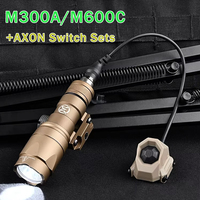 WADSN Tactical Airsoft Surefir M300 M600 Flashlight AXON SL Button Switch PEQ Laser Hunting Weapon Accessorie For Picatinny Rail