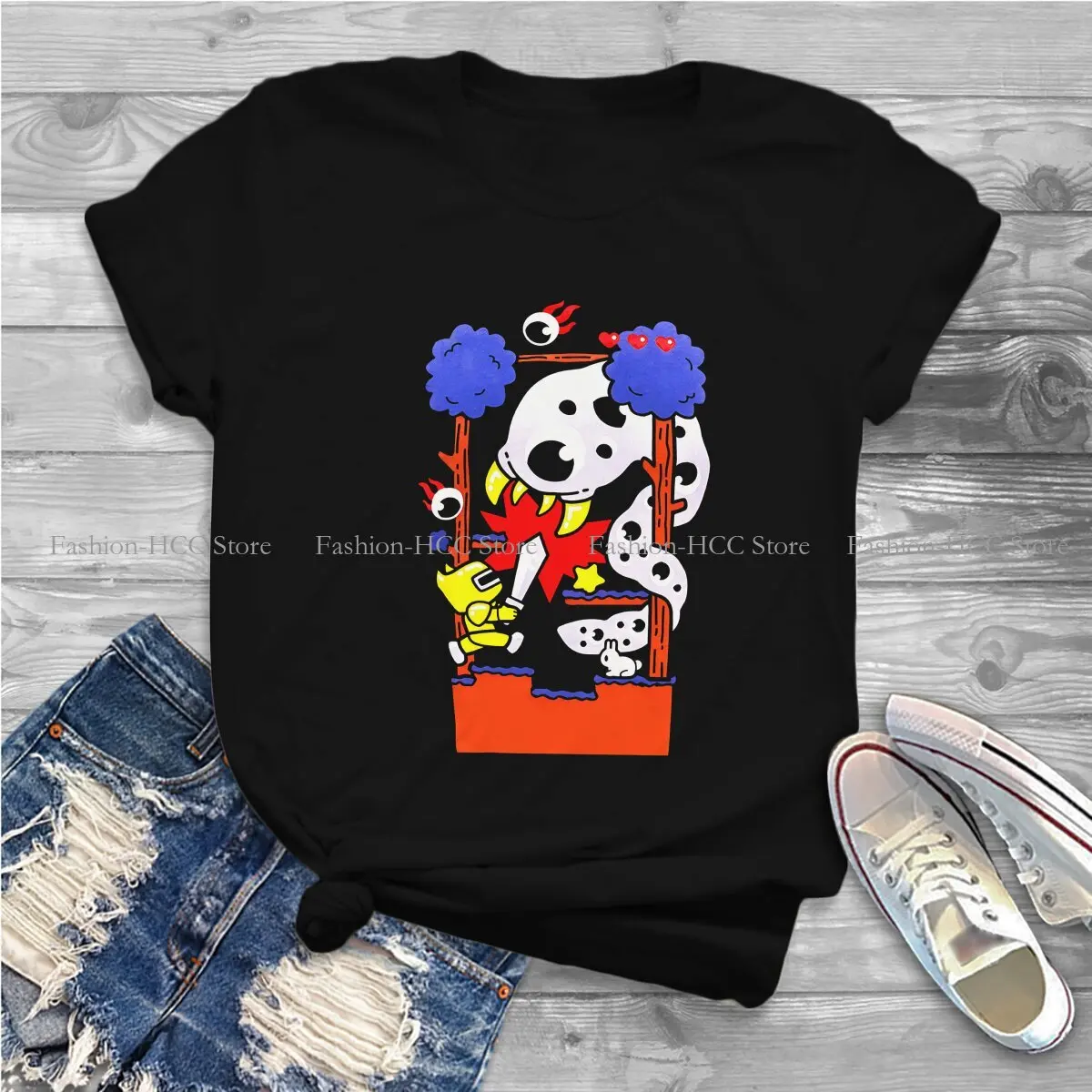 Essential Harajuku Polyester TShirt Terraria Printing Streetwear Comfortable T Shirt Women