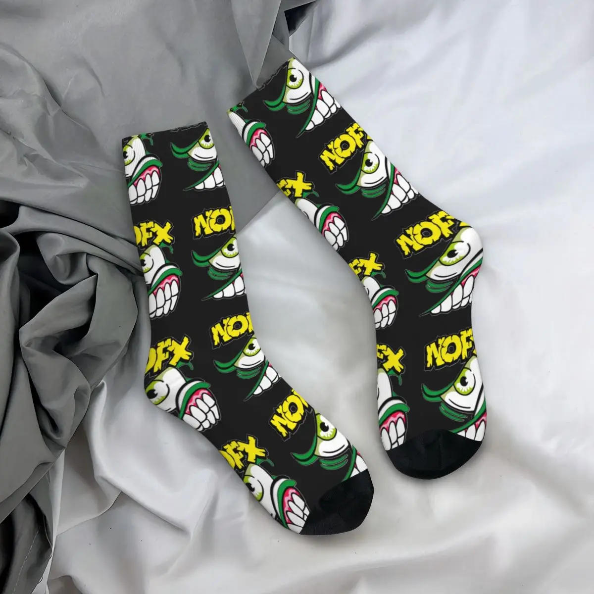 NOFX Stockings Punk Band Graphic Elegant Socks Autumn Anti Slip Socks Women Men Climbing Warm Soft Socks