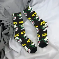 NOFX Stockings Punk Band Graphic Elegant Socks Autumn Anti Slip Socks Women Men Climbing Warm Soft Socks