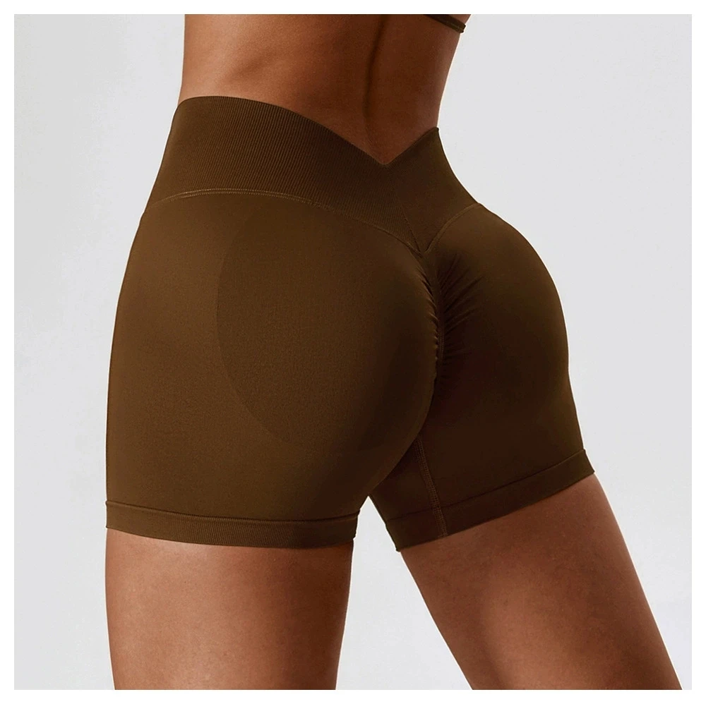 Seamless Yoga Shorts Women High Waist Workout Shorts Fitness Yoga Lift Butt Fitness Ladies Yoga Gym Running Short Pants Tights