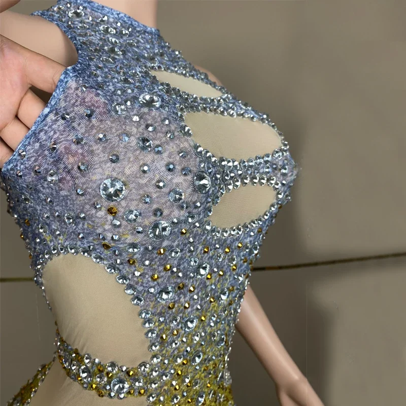 ชุดเดรสปักเลื่อมสองสีสำหรับผู้หญิง ชุดราตรีงานปาร์ตี้ ชุดฉลองวันเกิด ชุดแสดงบนเวที ชุดเทศกาล รุ่น XS6957