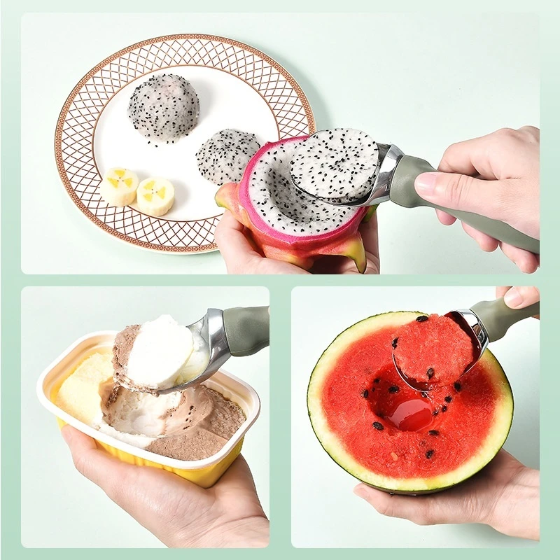 Ice cream scoop, scoop, thickened ice cream scoop, fruit scoop, watermelon measuring spoon, multi-purpose spoon