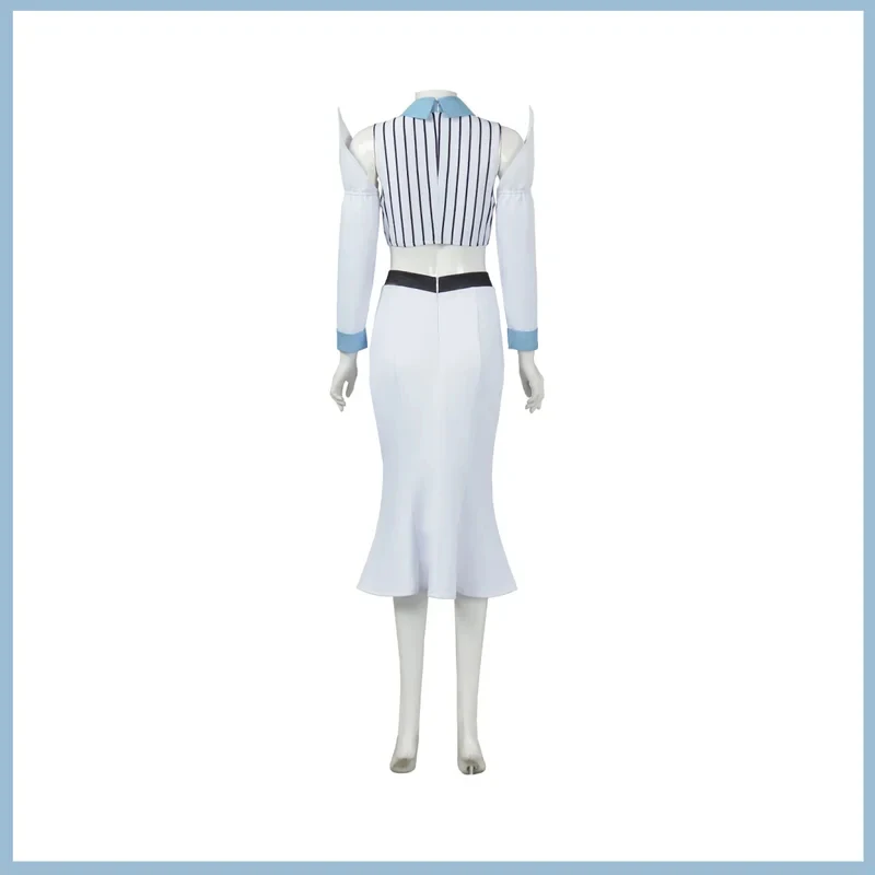 5;e,8\v,5/XQAnime Bleach Inoue Princess Orihime Cosplay Costume White Tops Skirt Uniform Wig Adult Woman Sexy Carnivalf,5'h\8/m' view 6