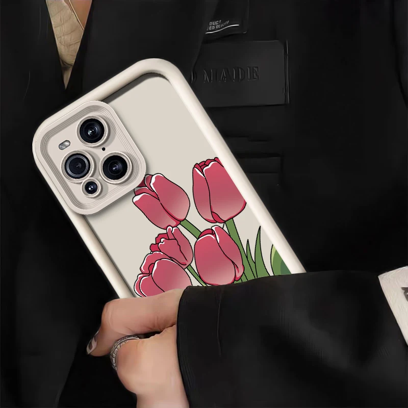 Silicone Phone Case For Motorola Moto E32 E14 E13 G05 G85 G56 G86 Edge 50 60 Funsion 40 Neo E40 Flower Print Soft TPU Cover