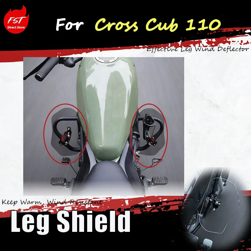 For Cross Cub 110 Specialized Knee Guard Windshield CC110 Leg Guard Windshield Panel,Effectively blocks wind and cold for knees