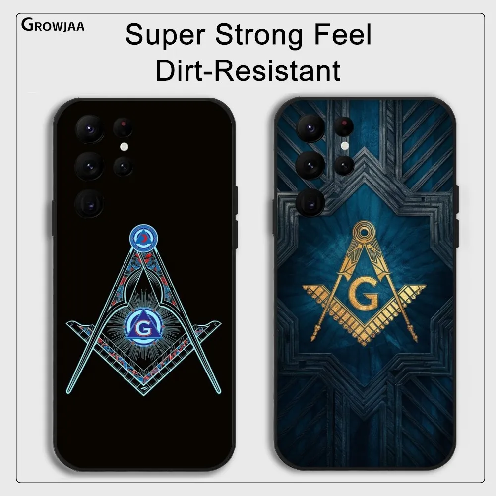 

Freemason Painting Phone Case For Samsung Galaxy S25 S24 S22 S23 Ultra S21 S20 Plus 5G Protective Silicone Funda