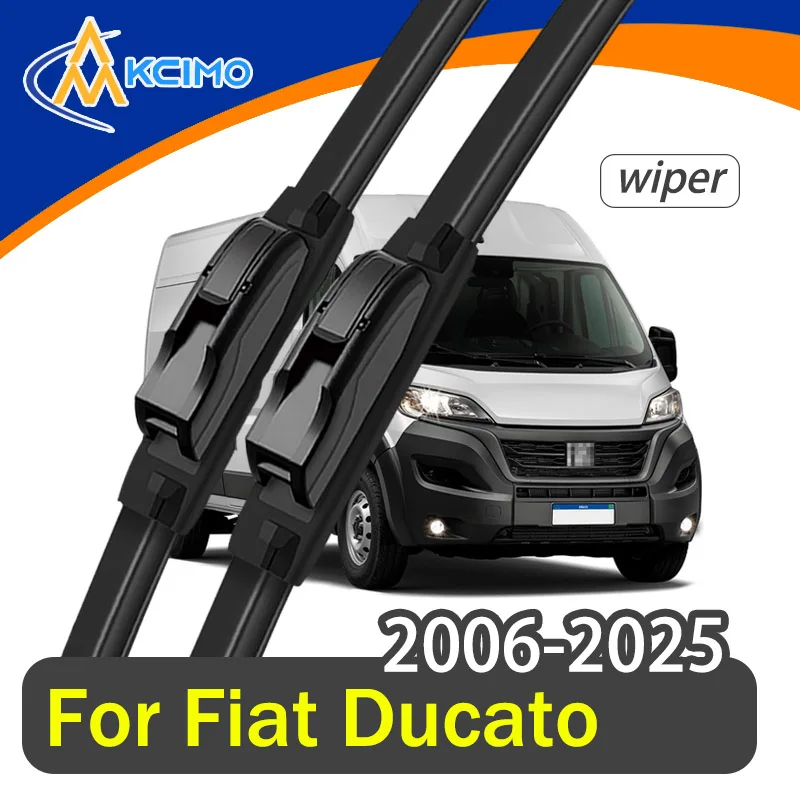

For Fiat Ducato 2006-2025 Wiper Front Wiper Blades 2pcs HD Quiet Durable Automotive Wiper Windshield Windscreen Accessories