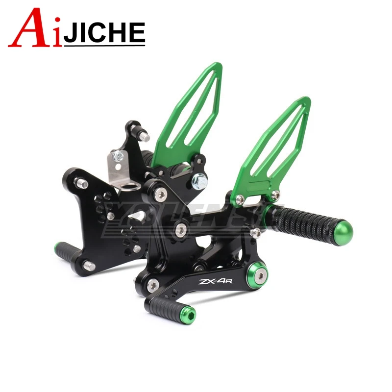 Motorcycle CNC Adjustable Rear Set Rearsets Footrest Footpeg Foot Rests Fit For ZX-4R ZX-4RR ZX4R ZX4RR 2023