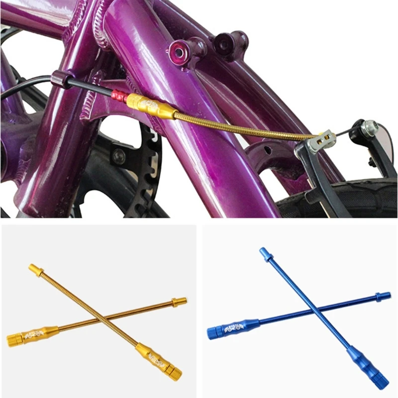 1PC Folding Bike Bendable Brake Bend Pipe Noodles Cable Guide Universal Flexible