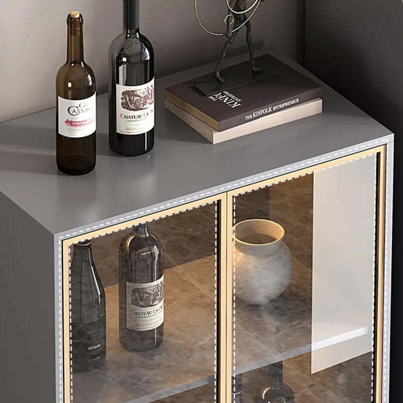 Storage Home Wine Cabinet Wall Living Room Glass Simplicity Wine Cabinet Modern Luxury Botellero Vino European Furniture QF50JG