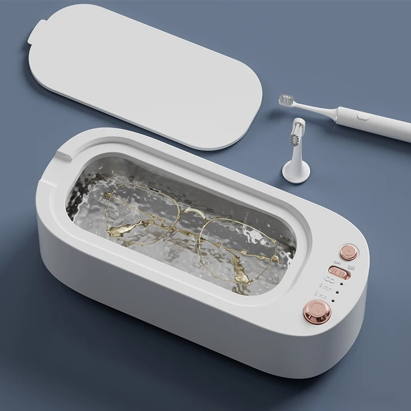 Adjustable Strength & Timer Ultrasonic Cleaner, USB Rechargeable High-Frequency for Jewelry, Household Deep Cleaning