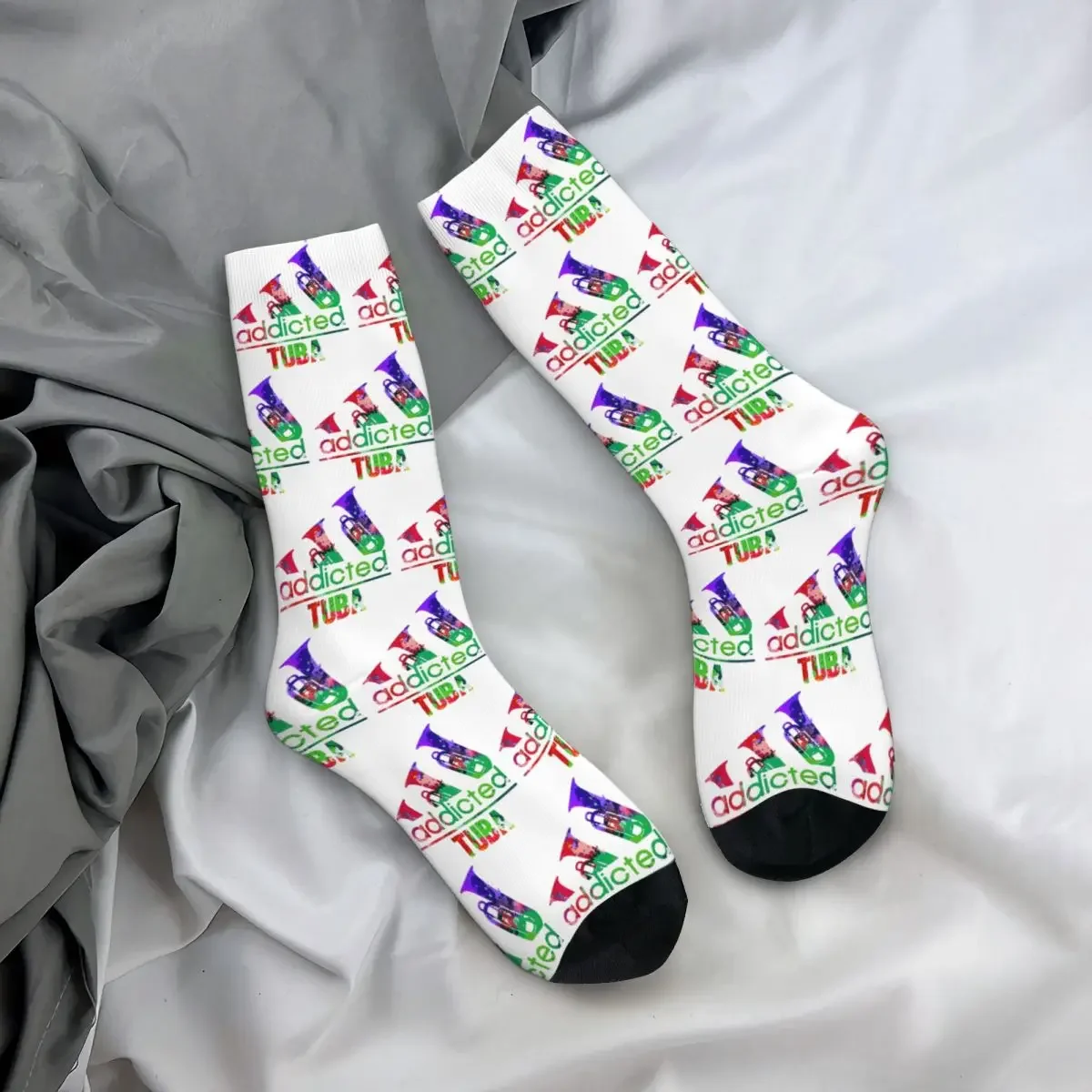 Chaussettes d'interconnexion tuba addicted pour hommes et femmes, bas Harajuku, chaussettes longues toutes saisons, accessoires de haute qualité, cadeaux