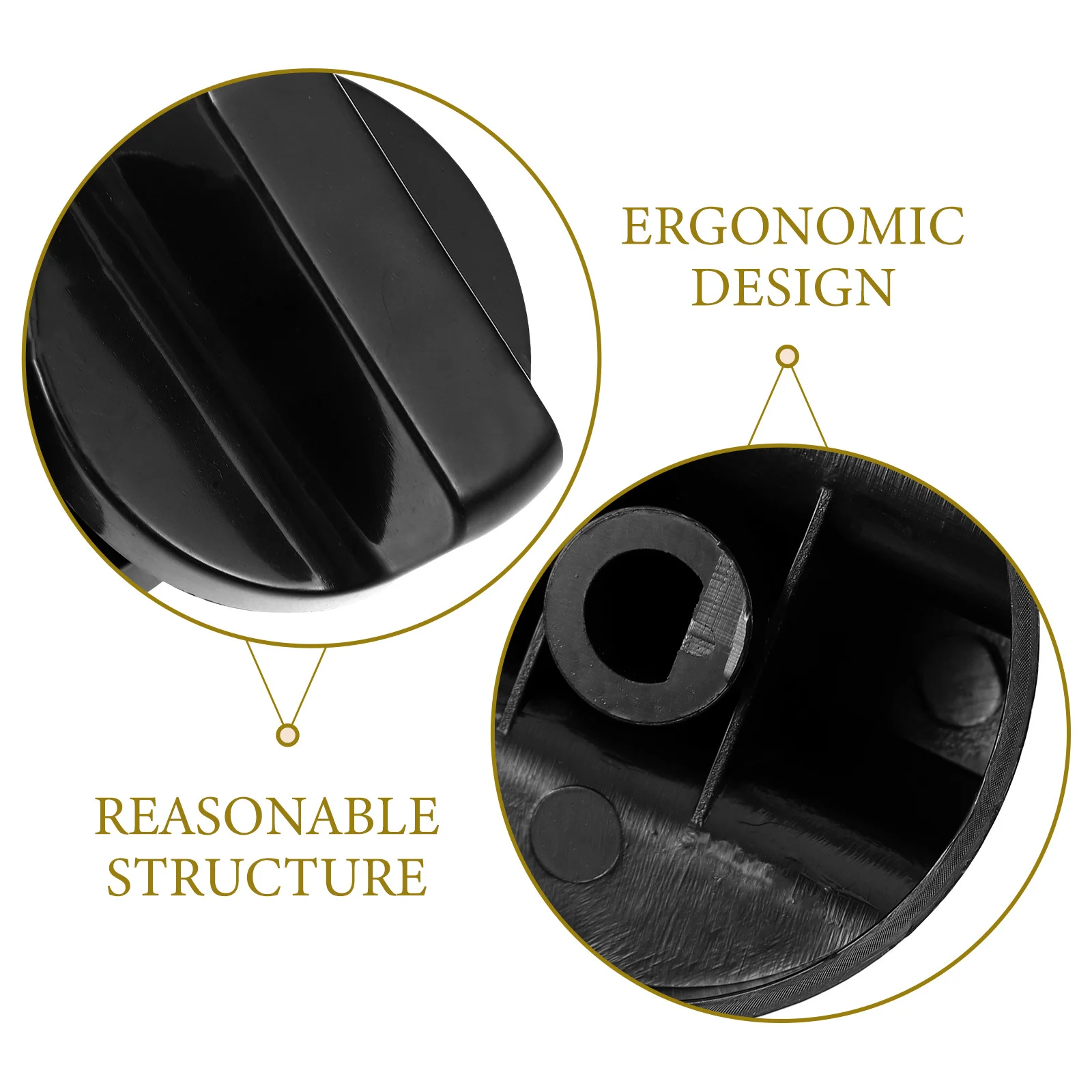 

2Pcs Gas Stove Knobs Plastic Replacement Kitchen Cooker Knobs Control Universal Surface Burner Accessories Surface Burner Knob