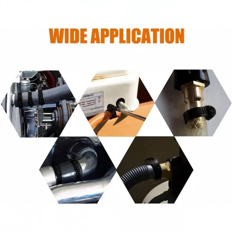 M6 M10 M13 M14 M16 M18 M21 M27-M289304 Stainless Steel Black Zinc-plated Adjustable Hose Clamps Suitable For Water And Air Hoses
