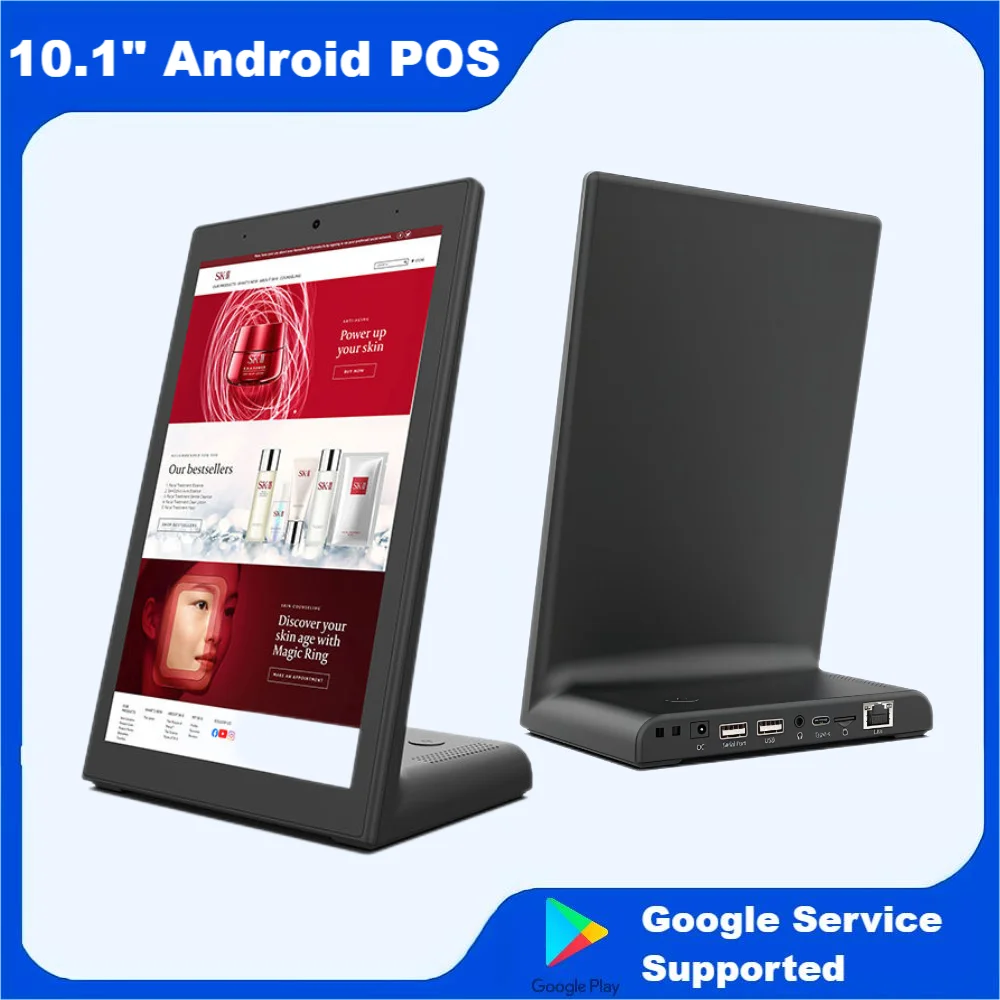 Tablet do Desktop do Andróide 11 Quiosque Vertical da Tela 101 ” Exposição Táctil Cliente do Restaurante Posição Pedindo 4g Mais 32g