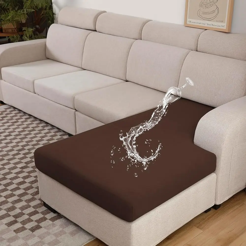 

Waterproof Patio Stretch Couch Cushion Covers, Outdoor Cushion Cover Replacement Sectional Sofa Protector, Furniture Slipcovers
