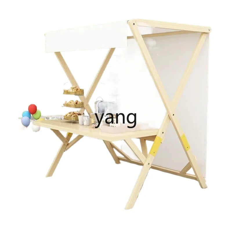 YJQ Solid Wood Market Stall Rack Foldable Stall Rack Shopping Mall Event Promotion Outdoor Shed Float