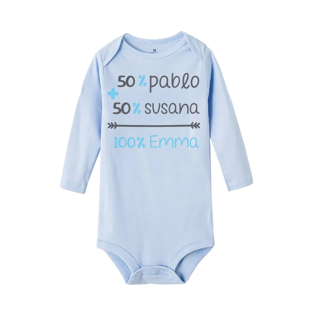 Personalized Casual Print Baby Romper Round Neck Short Sleeve Infant Bodysuit Custom Dad Mom Baby Name Funny Toddler Clothing