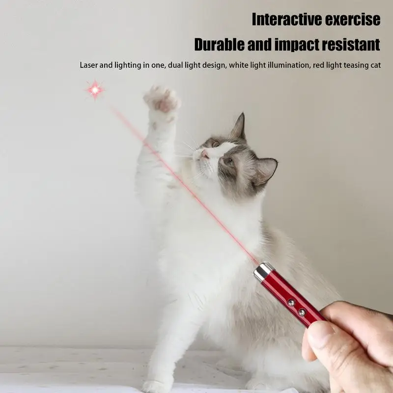 Cat Laser Pointer Toy Cat Light Pointer Interactive Toys Cat Toys Laser Pointer with 5 Adjustable Patterns USB Recharge Laser