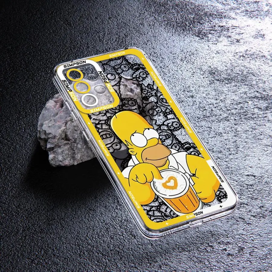 حافظة لهاتف سامسونج جالاكسي A16 A34 A73 A13 A14 A71 A72 A25 A22 A35 A12 A35 A15 سيمبسون متعة أبي #3