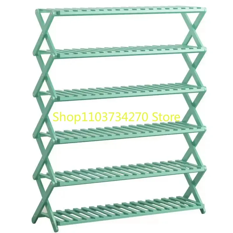 

Shoe rack free installation easy to put at the door home indoor good-looking economical multi-layer folding solid wood shoe rack