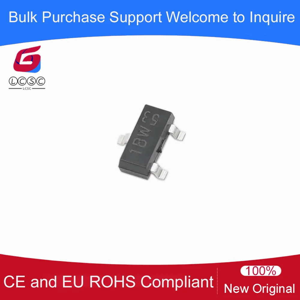 20-100Pcs/Lot Original BC846B,215 SOT-23 65V 100mA NPN Transistor Bipolar BJT Triode BC846B Marking Code 1BW