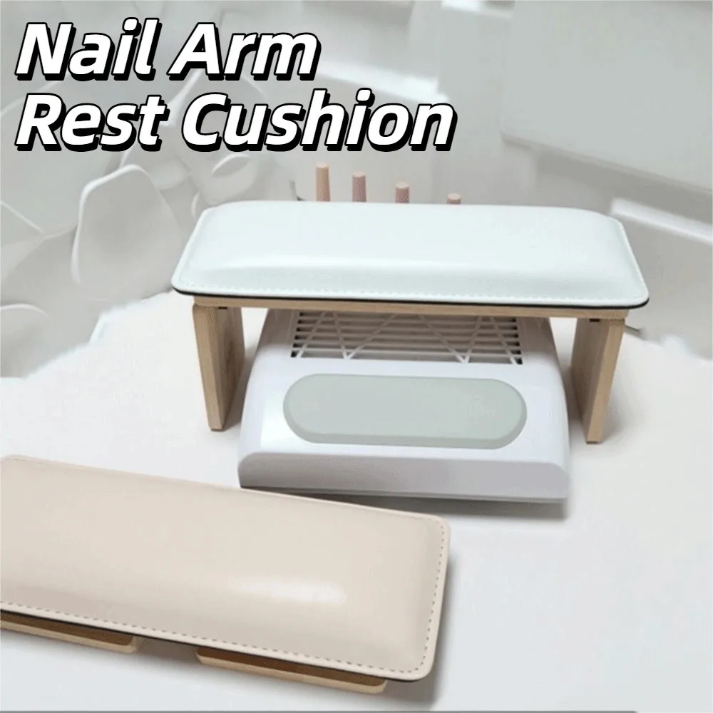 

Foldable Nail Arm Rest Cushion Space-saving Hand Support Manicure Hand Pillow Wooden Base Arm Rest Nail Art Hand Pillow