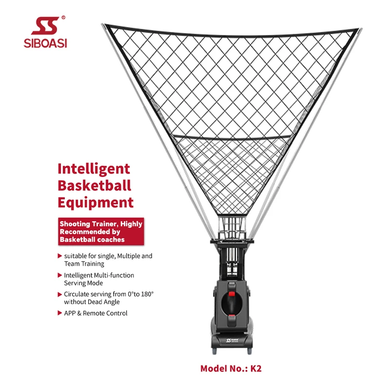 

SIBOASI Multiple Angle Trainer Smart APP & Remote Control Automatic Basketball Shooting Throwing Machine Professional Training