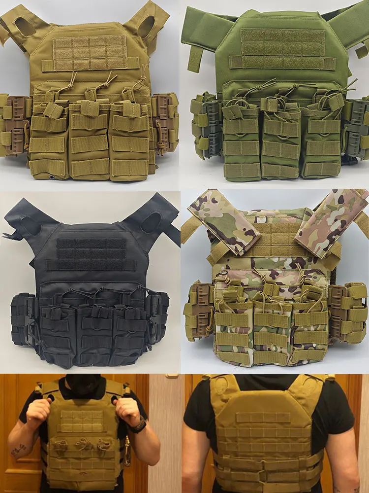 Nowa kamizelka taktyczna JPC Triple Magazine Pouch Quick Release Buckle Outdoor Molle Plate Carrier Hunting Army CS Game Jungle Gear