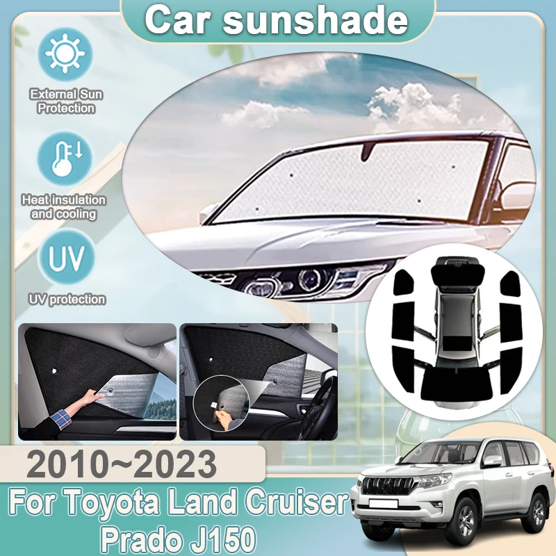 

For Toyota Land Cruiser Prado J150 MK4 Accessories 2010~2023 2022 Full Coverages Sunshade Reflector Shade Visor Sunscreen Window