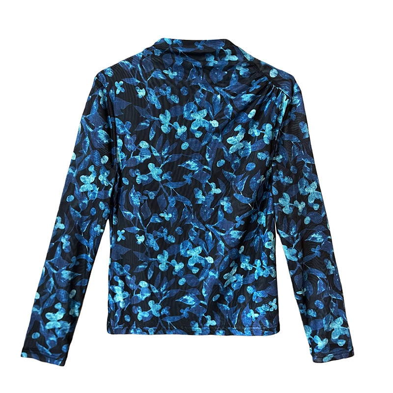 Y2K – ensemble t-shirt en fil pour femmes, tendance, avec chemise à Base en maille à col haut, haut de gamme