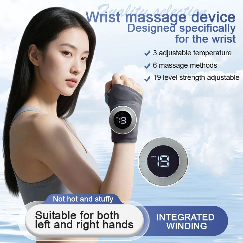 Cordless Microcurrent Wrist Bracket Hand Heating Pad Massage Belt Relieves Tenosynovitis Electric Pulse
