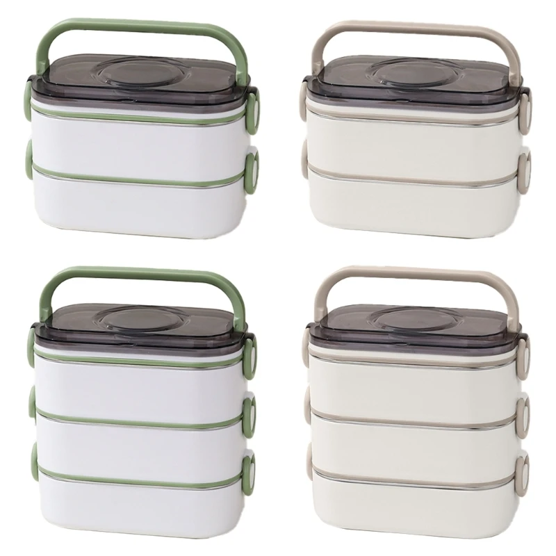 

School Stainless Steel Lunch Box with Separate Layer Storage Holders F1CC