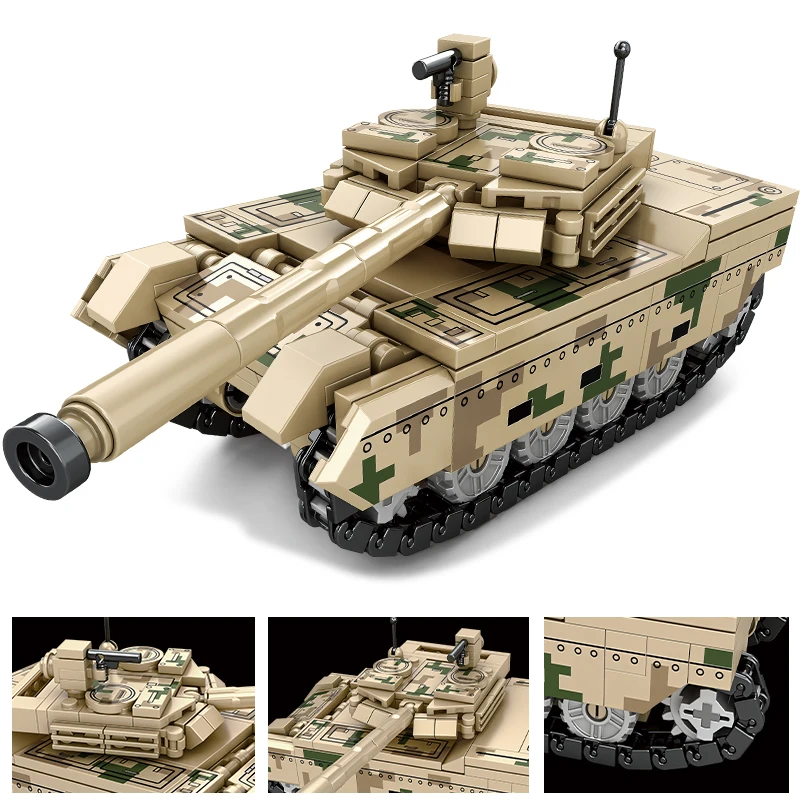 WW2 Tank Building Blocks Armored Vehicle Military Series Construction Bricks Tank Model Boys Christmas Gift Kids Toy
