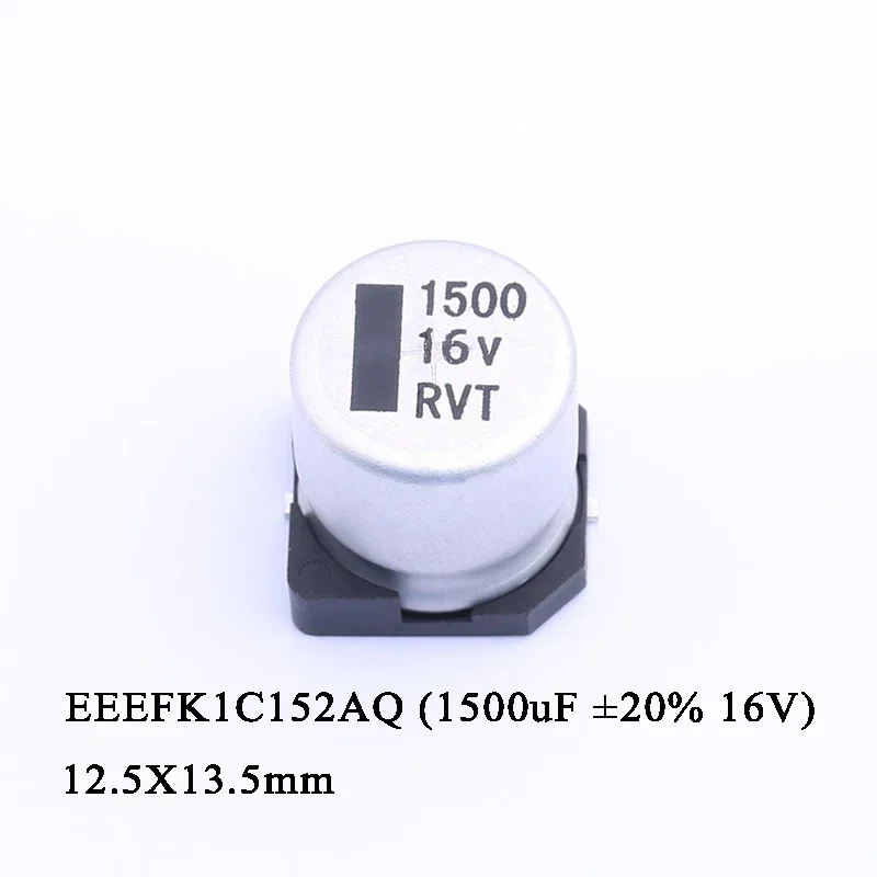 

10-100Pcs 100% New Original EEEFK1C152AQ 1500uF ±20% 16V 12.5X13.5 SMD Aluminum Electrolytic Capacitor In Stock Wholesale