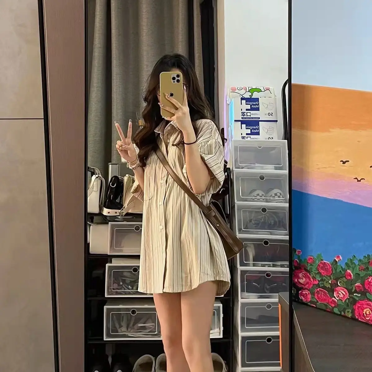 

Long Sleeve Shirts Womens Vintage Plaid Buttoned Blouses Oversized Turn Down Collar Slim Fit Feminine Elegant Autumn Looks