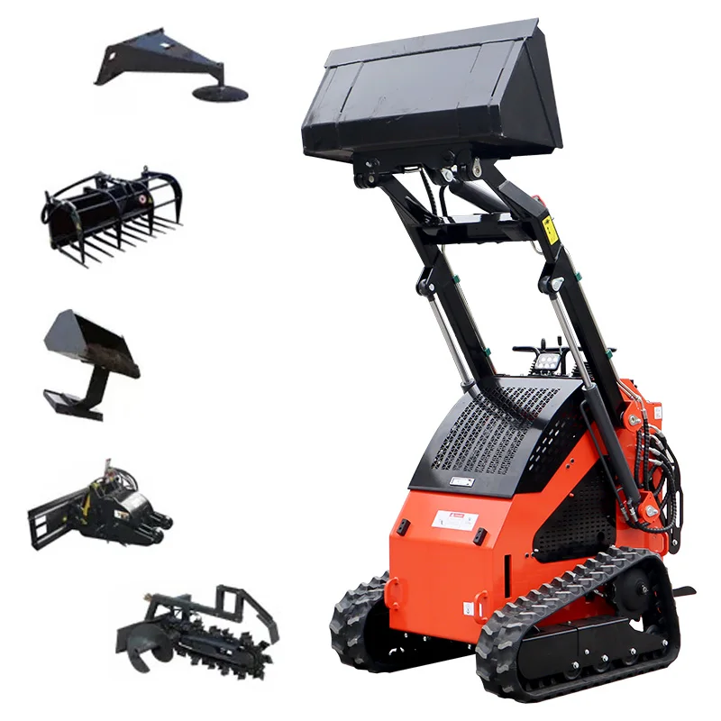 

Compact Track Loader Skid Steer with Rubber Tracks for Landscaping and Snow Removal