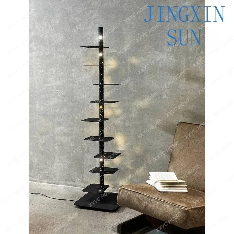 Light and shadow bookshelf floor lamp modern art living room Italian atmosphere