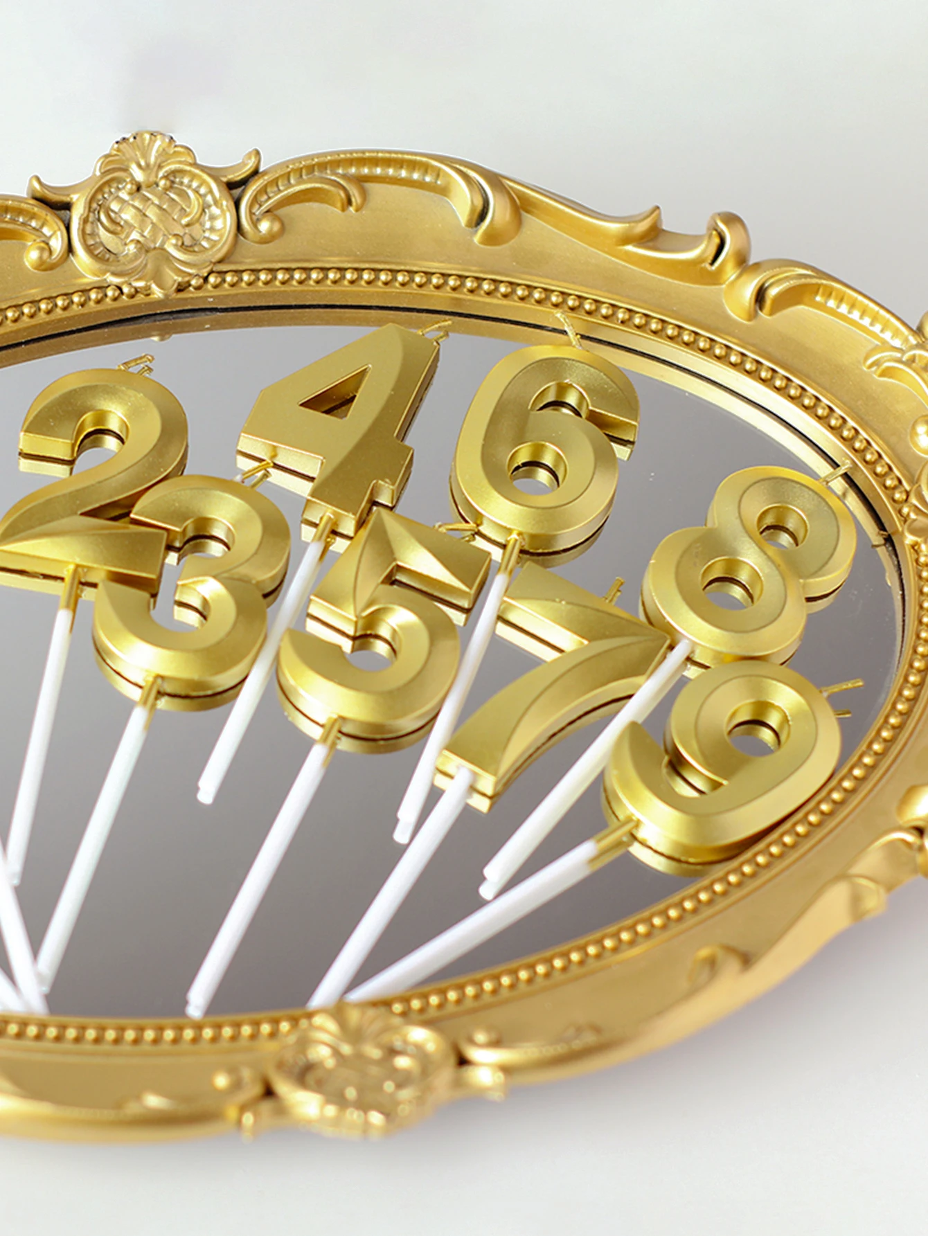 1pc, Golden Number Candles, Cake Decoration Candles, 0-9 Age Number Candles, Birthday Candles, Party Decorations