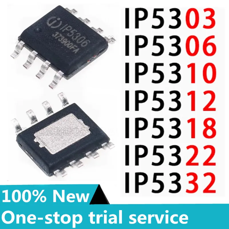 5PCS %New IP5303  IP5306  IP5310  IP5312  IP5318  IP5322  IP5332 fast charging mobile power bank chip
